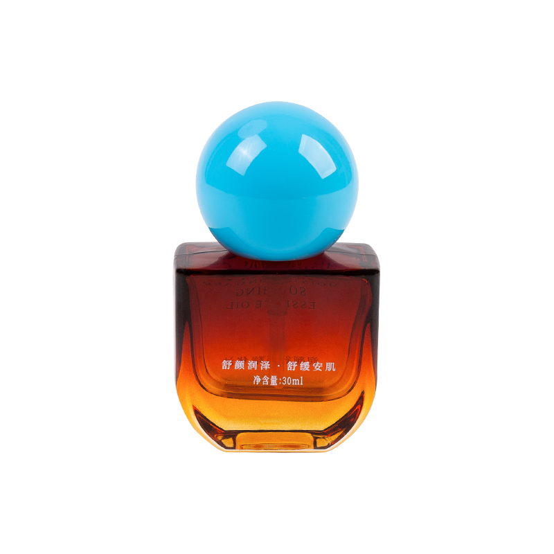 30ml jantarová skleněná láhev s oblohou modrou čepicí abs