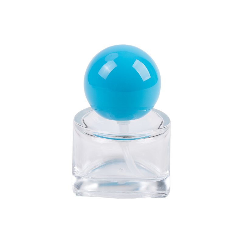 30ml skleněná kosmetická láhev s modrým uzávěrem ABS