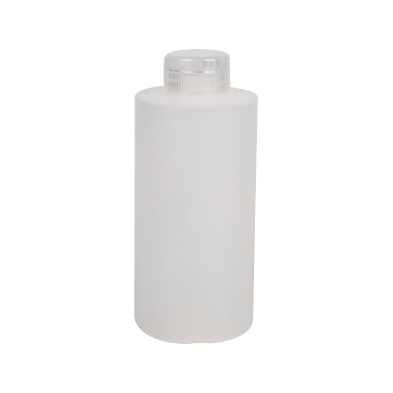 250ml HDPE kulatá láhev s čistým uzávěrem šroubu